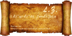 Légrádi Zenóbia névjegykártya